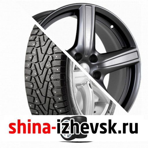 Колесо в сборе Pirelli Winter Ice Zero 225/60 R17 T 103 + СКАД Адмирал 6.5xR17 5×114.3 ET48 DIA67.1 Черно-серый цвет с перламутровыми оттенками в Ижевске